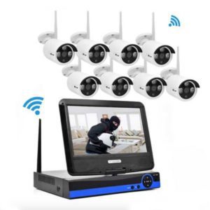 پکیج ۸ کانال دوربین وای فای مانیتوردار HD
