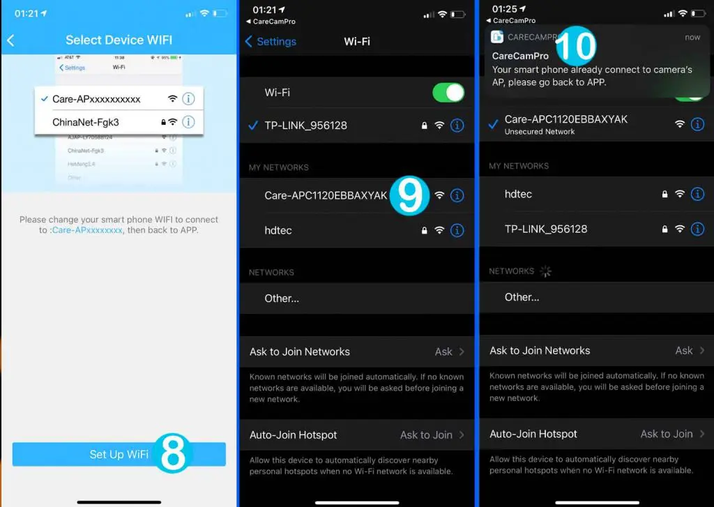 آموزش carecam دوربین بی سیم نحوه وصل کردن گوشی به دوربین carecampro