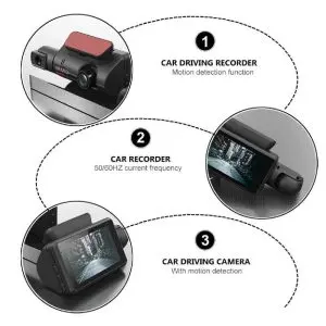 a68 dual lens car dvr dashboard camera