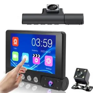 جعبه سیاه خودرو صفحه لمسی سه دوربین blackbox dvr