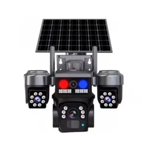 دوربین ۳ لنز چرخشی سولار سیمکارتی V380 3lens ptz