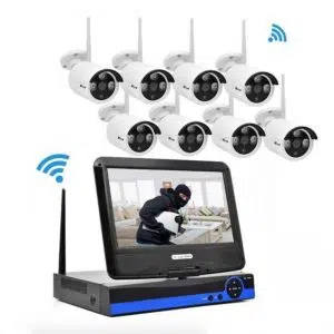 پکیج ۸ کانال دوربین وای فای مانیتوردار HD