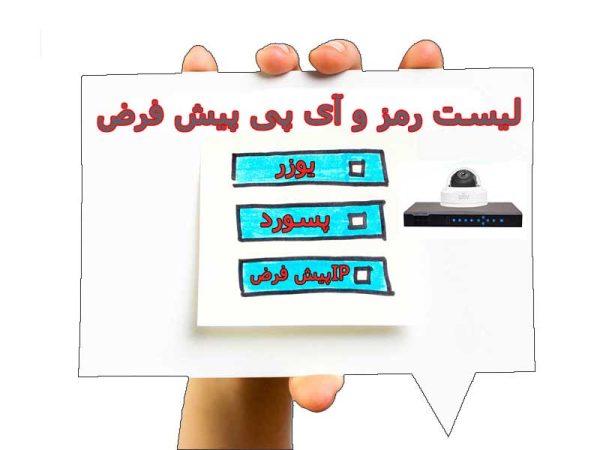 لیست پسورد و نام کاربری-ip پیش فرض دوربین های مدار بسته