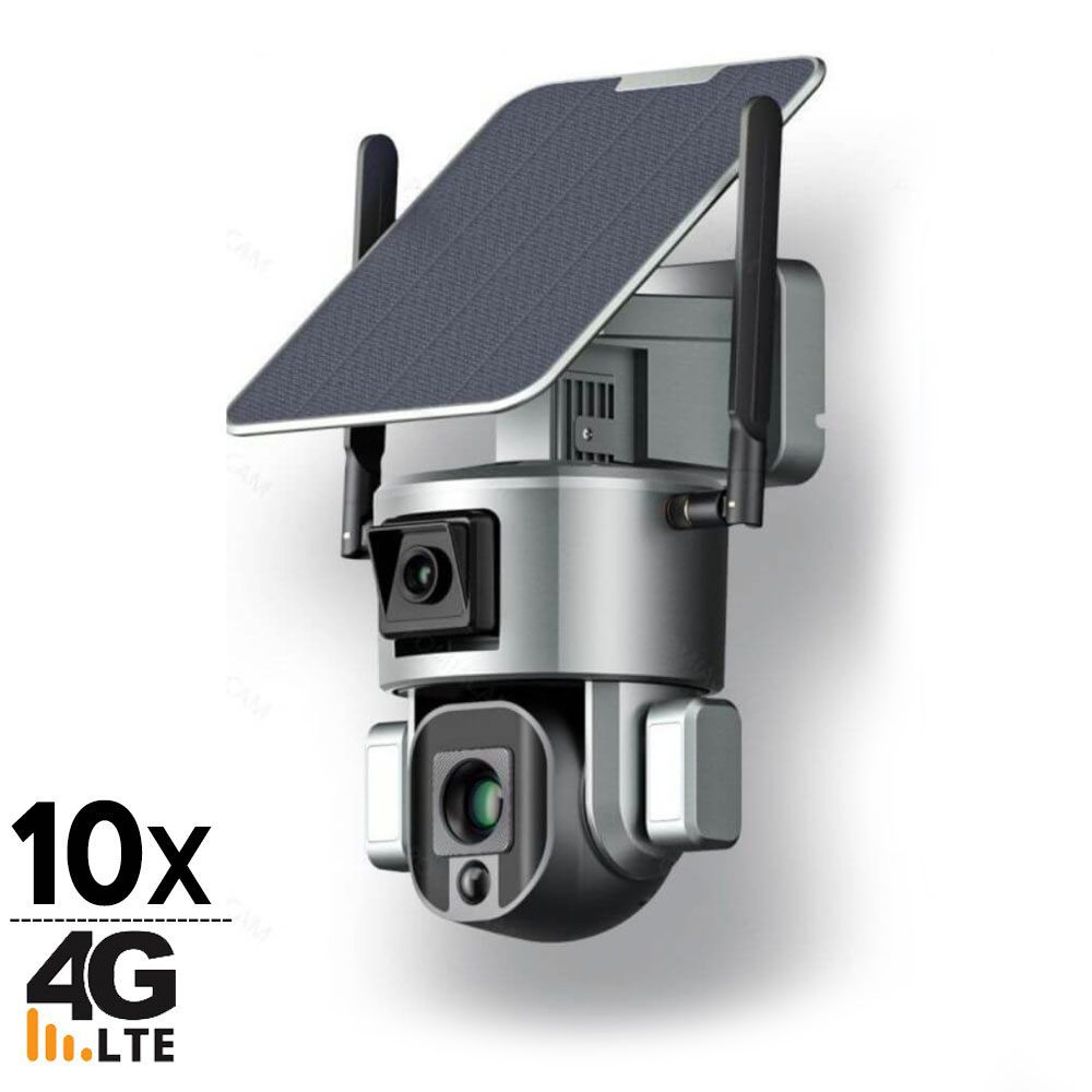 دوربین 4G خورشیدی ۸ مگاپیکسل زوم اپتیکال 10X دو لنزه