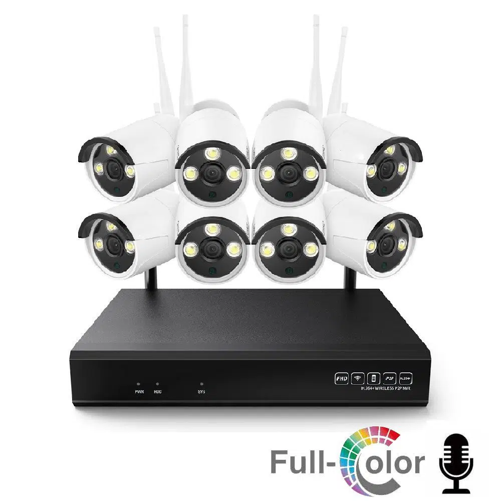 wifi cctv 8ch warmlight