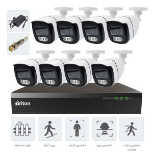 پکیج ۸ دوربینه ۵ مگاپیکسل HT-8ch 5mp cctv