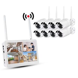 پک دوربین بیسیم مانیتور دار ۸تایی kit monitor wireless